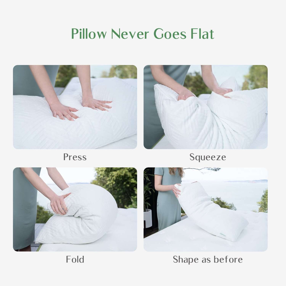 Novilla Pillow King Size Down Pillow for Side Sleepers Feather Pillows 2 Packs