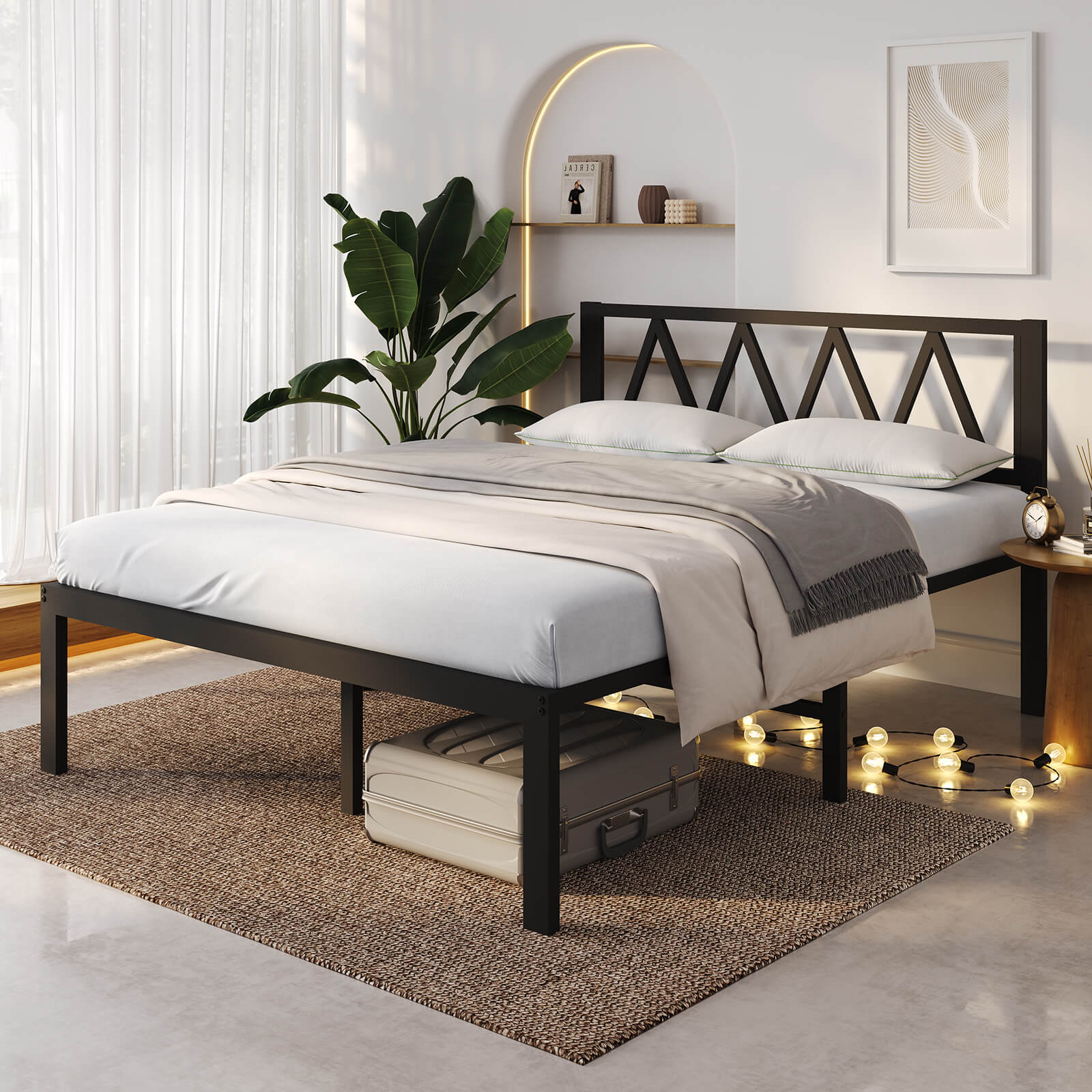 Terrano Metal Bed Frame with Headboard