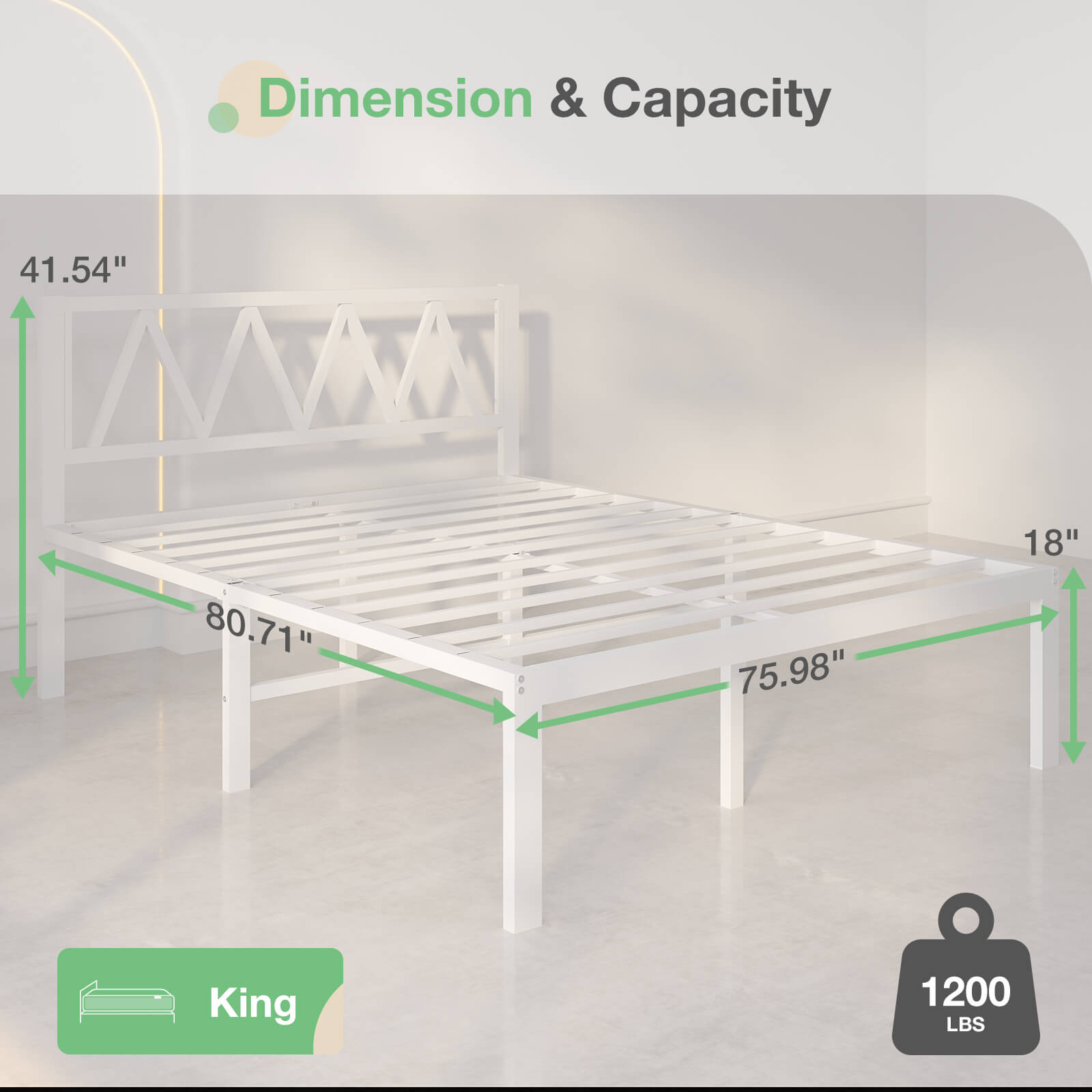 Terrano Metal Bed Frame with Headboard