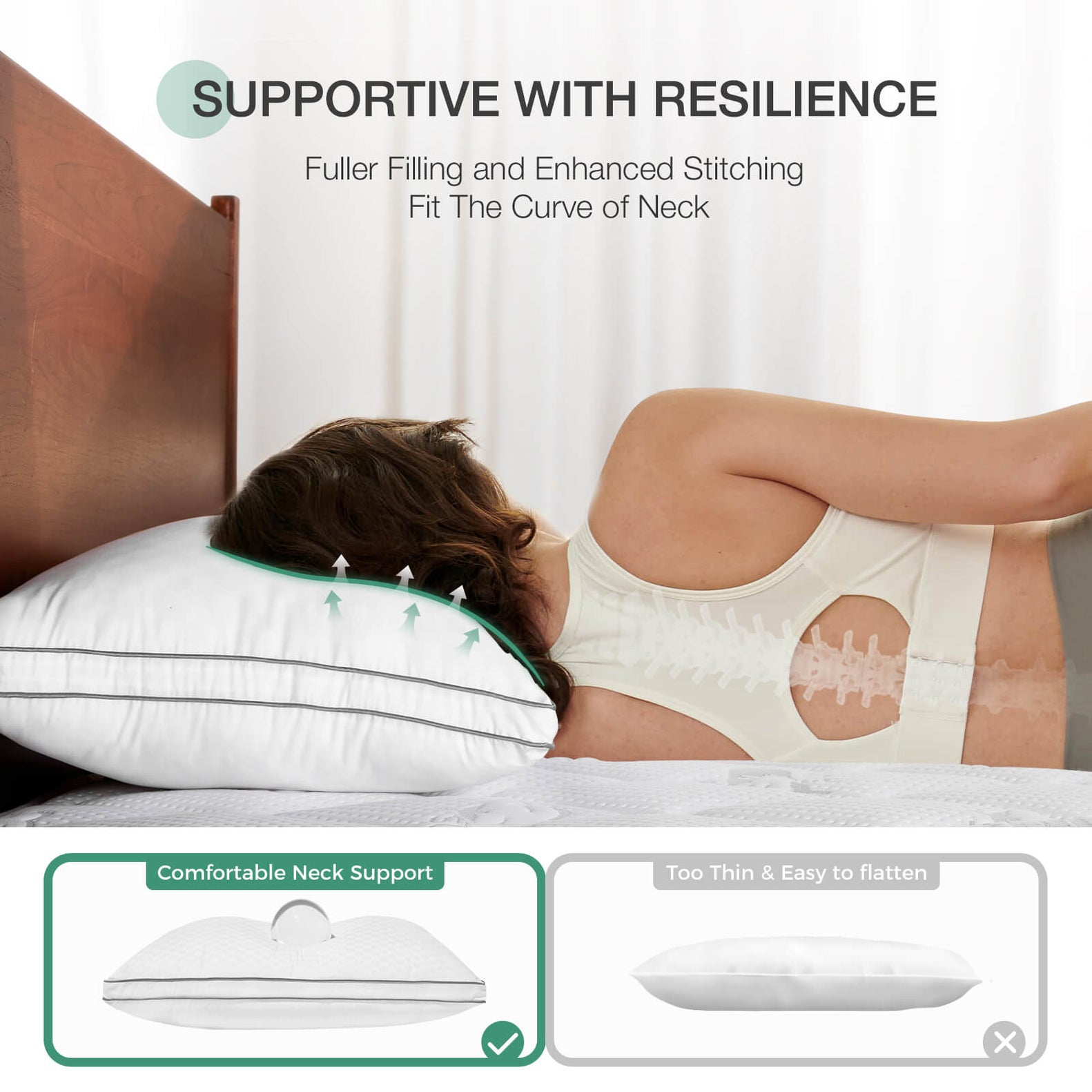 Queen Size Novilla Neck Support Pillows