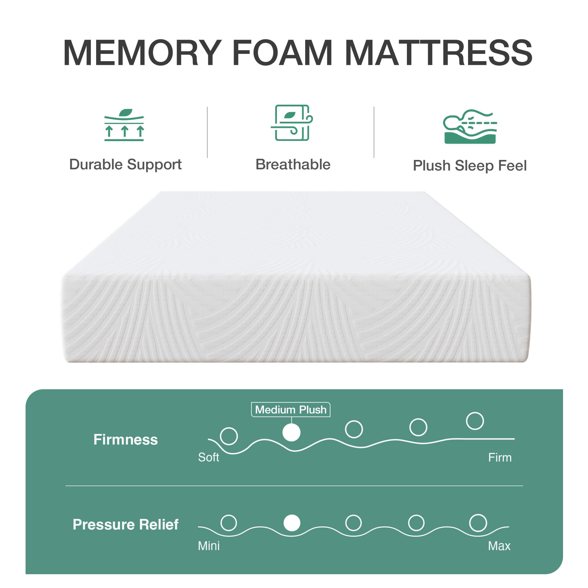 BreezeWave Memory Foam Mattress