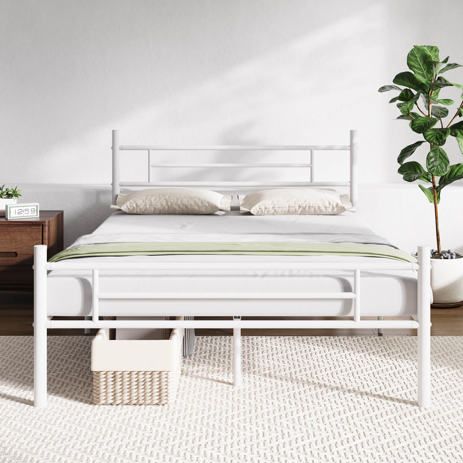 Zenith Metal Bed Frame with Headboard